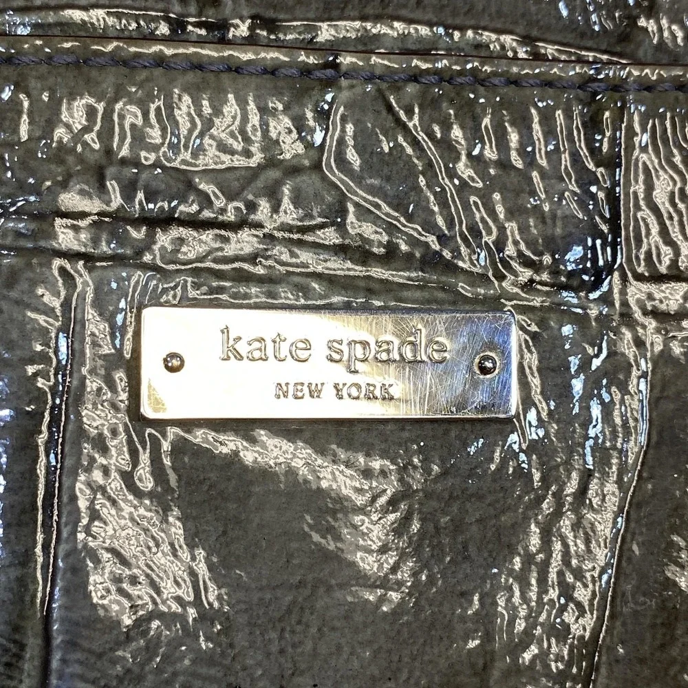Kate Spade New York‎ Shoulder Bag Womens Green Croc Embossed Patent Chain Tote